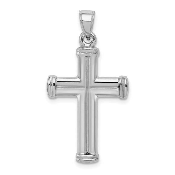 Million Charms 925 Sterling Silver Rhodium-plated Hollow Latin Crucifix Pendant - Picture 3 of 4